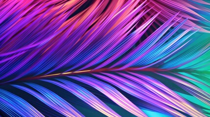 Poster - A close up of a bunch of colorful feathers. Perfect for adding a pop of color to any project or design