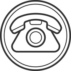 Poster - Phone icon vector illustration. Call center app. Telephone icons trendy flat style. Contact us line silhouette.
