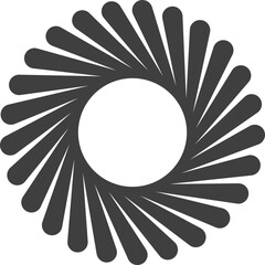 Poster - Spiral and swirl motion twisting circles design element set.