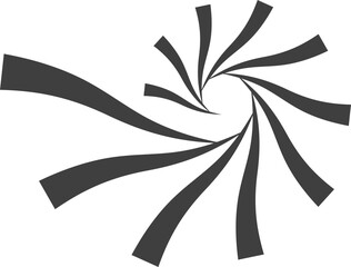 Poster - Spiral and swirl motion twisting circles design element set.