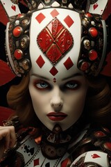 Aufkleber - A close-up view of a person wearing a costume. This image can be used for various purposes