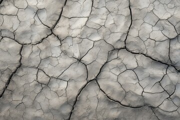 Poster - Cracks in the ground up close. Perfect for illustrating dryness, drought, or environmental issues.