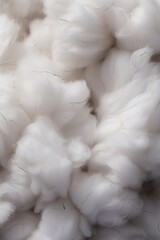 Poster - A pile of white cotton on a table. Suitable for textile and fashion-related projects