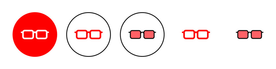 Wall Mural - Glasses icon set illustration. Glasses sign and symbol