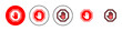 Stop icon set illustration. stop road sign. hand stop sign and symbol. Do not enter stop red sign with hand