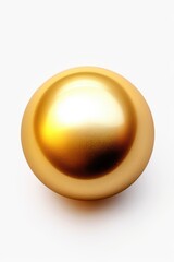 Poster - A shiny golden egg resting on a white surface. Perfect for various creative projects
