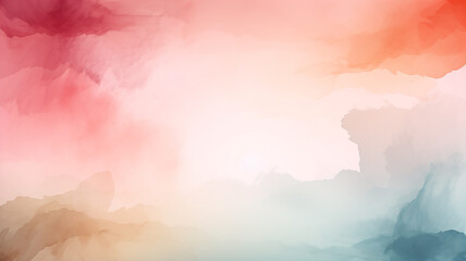 Wall Mural - light watercolor abstract background gentle gradient pastel softcolor pink white and blue blank draw