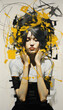 © PHB Stock - Office work life, employee and symbolic worker representation created with brush strokes