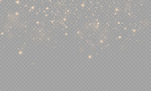 Glowing Light Effect With Many Isolated Glitter Particles On A Transparent Background. Vector Star Cloud With Dust. Magical Christmas Decoration