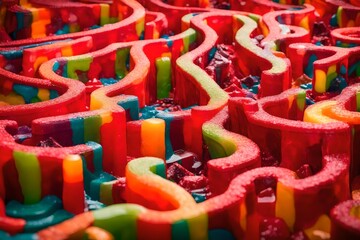 plying and eat able things for the children abstract background with candles chew gum eatable playing swing and colorful candies abstract background 