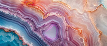 Colorful Agate Stone Pattern With Pastel Hues