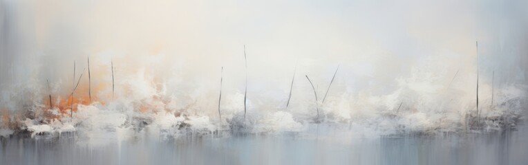 Wall Mural - Abstract interior painting. Winter calm natural tones