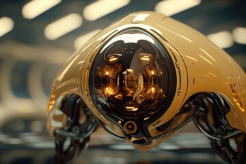 Aufkleber - A detailed view of a motorcycle's headlight. Ideal for automotive enthusiasts and motorcycle-related projects