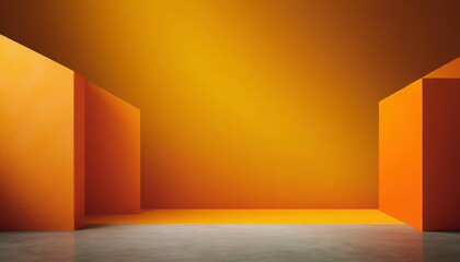 Wall Mural - yellow and orange studio and wall background