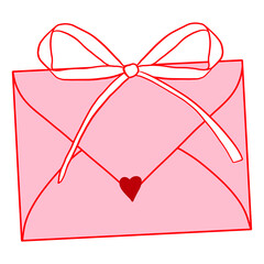 Poster - Valentine Envelope With Ribbon