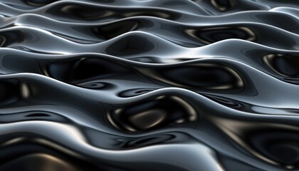 Wall Mural - Abstract black and white curvy background