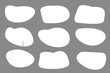 © imtde.sign - simple shape element, fluid shape design Set of isolated abstract shape on grey background,