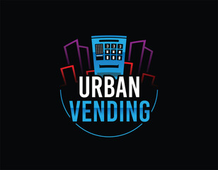 Canvas Print - Urban City Vending Machine Logo Design Template