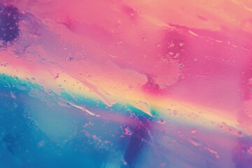  Rainbow in the Style of Experimental Film Background - Vibrant Texture with Light Leaks - Saturated colorized Layered Abstract Holotone Printing Overlay created with Generative AI Technology