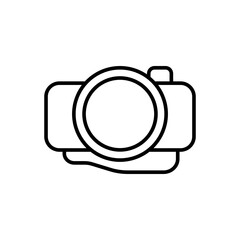 Poster - Camera outline icons, minimalist vector illustration ,simple transparent graphic element .Isolated on white background