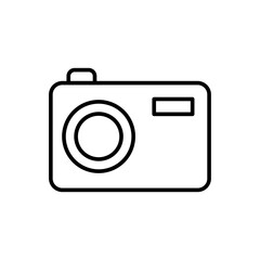 Poster - Camera outline icons, minimalist vector illustration ,simple transparent graphic element .Isolated on white background