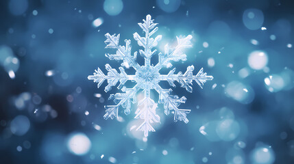 Snowflake background, winter cold texture frozen icy illustration snow frost