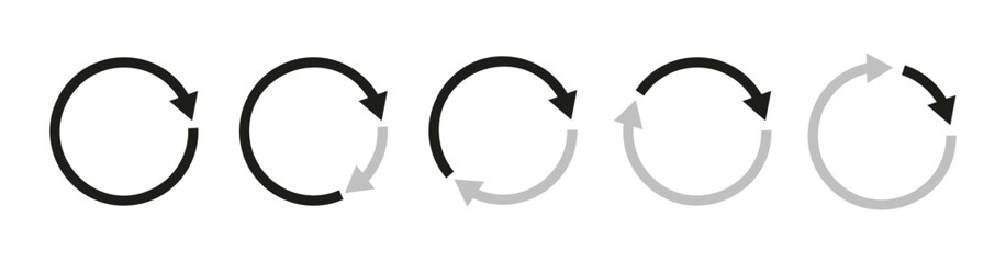 Fototapete - Circle arrows vector set.PNG Sign of synchronize and connection
