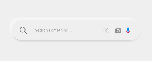 Leinwandbilder - Search Bar with suggestions for UI UX design and web site. Search Address and navigation bar icon. Collection of search form templates for websites. Search engine web browser window template.