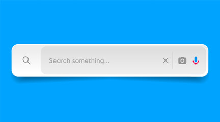 Leinwandbilder - Search Bar with suggestions for UI UX design and web site. Search Address and navigation bar icon. Collection of search form templates for websites. Search engine web browser window template.