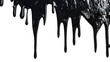 © Dvid - Flowing, trickling colorful black paint on a transparent background. Generative AI