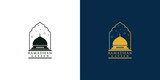 Fototapeta  - Ramadhan logo design with modern style| simple mosque logo| premium vector