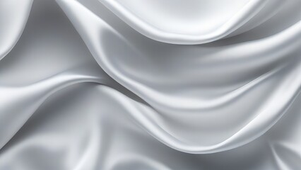 Wall Mural - White gray satin texture that is white silver fabric silk panorama background with beautiful soft blur pattern natural