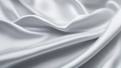 Wall Mural - White gray satin texture that is white silver fabric silk panorama background with beautiful soft blur pattern natural