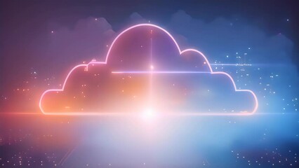 Cloud data technology concept background. Generative ai.