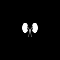 Canvas Print -  Kidney icon isolated on dark background