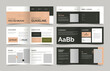 Brand Manual Layout with Yellow Accents, Brand Guidelines, Brand Identity, Brand Manual, Guide Book, Logo Guide Book