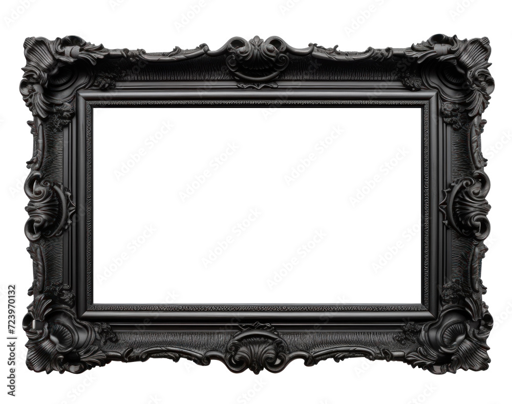 black rectangular frame isolated on a transparent background Stock ...
