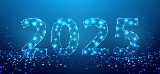 Sticker - Technology Background 2025 New Year