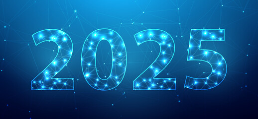 Wall Mural - Technology Background 2025 New Year