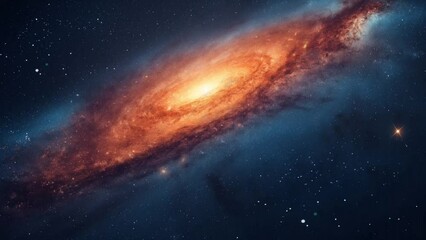 Milky Way Galaxy concept animation with outer space and star clusters, for presentation. seamless looping 4k time-lapse animation video background