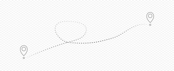 Poster - Route location way icon. Travel route on the map or maps or gps. Map localization icon - stock vector	