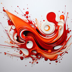 Wall Mural - abstract background with red splashes