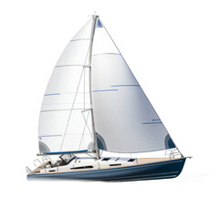 Wall Mural - Yacht. Isolated on a white background png like