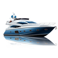 Wall Mural - Yacht. Isolated on a white background png like