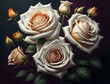 weißer Rosen Strauß