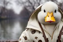 duck wearing louis vuitton