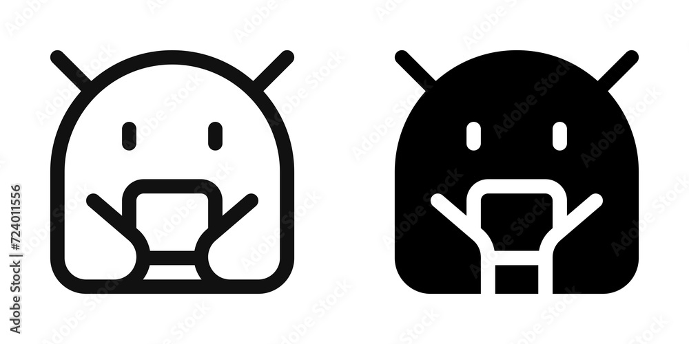 Editable vector robot icon. Part of a big icon set family. Perfect for ...