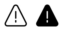 Editable Vector Alert Warning Danger Triangle Icon. Part Of A Big Icon Set Family. Perfect For Web And App Interfaces, Presentations, Infographics, Etc