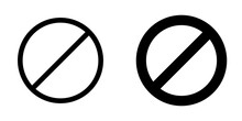 Editable vector stop prohibitions block icon. Part of a big icon set family. Perfect for web and app interfaces, presentations, infographics, etc