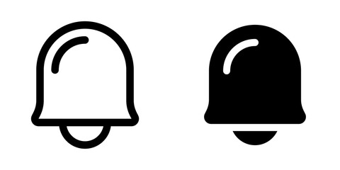 Wall Mural - Vector notification bell icon. Black, white background. Perfect for app and web interfaces, infographics, presentations, marketing, etc.